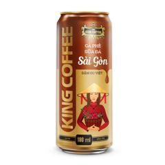 Combo 6 Lon KING COFFEE RTD Cà Phê Sữa Đá 180ml - Thức Uống Nấu Đậm Đà, Đặc Chế Cho Người Việt