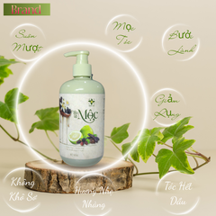 Combo 2 Chai Tặng Khăn Tắm Cao Cấp Dầu Gội Cao Cấp Thiên Nhiên MỘC AN Combo 2 Chai 500ml - Chiết Xuất Dầu Bưởi, Bồ Kết, Hương Nhu, Dâu Tằm Cho Tóc Khỏe Mạnh