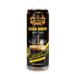 Combo 6 Lon Cà Phê Đen Cold Brew King Coffee Uống Liền - Thơm Ngon, Không Đường, Dễ Dàng Uống 238ml