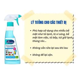 Nước xịt vệ sinh khử mùi tủ lạnh Dr.Beckmann - An toàn thực phẩm, tiêu diệt vi khuẩn, dễ sử dụng cho tủ lạnh và lò vi sóng