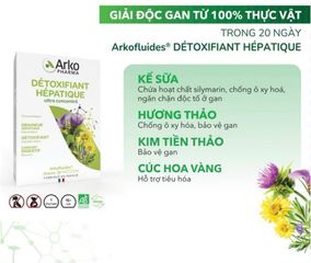 Nước Hỗ Trợ Thải Độc Gan Arkofluides - Bổ Gan Hữu Cơ Thiên Nhiên 250g, Giúp Thanh Lọc và Bảo Vệ Gan