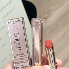 Son Dưỡng Lancôme Idôle Lip Squalane Butterglow 53 The Tea Is Hot - Màu Hồng Nâu Ấm Chính Hãng, Cung Cấp Độ Ẩm Cho Môi