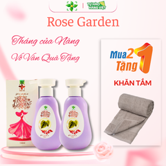 [ MUA 2 DUNG DỊCH TẶNG 1 KHĂN TẮM ] COMBO 2 Chai Dung Dịch Vệ Sinh Phụ Nữ ROSE GARDEN Chiết Xuất Trầu Không Nha Đam Tía Tô Và Bạc Hà, làm sạch vùng kín thơm mát kháng khuẩn cân bằng độ PH