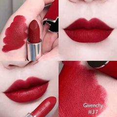 Son Givenchy Le Rouge Deep Velvet Màu 37 Rouge Graine - Son Môi Đỏ Thuần Chính Hãng, Chất Lì Mịn và Sang Trọng