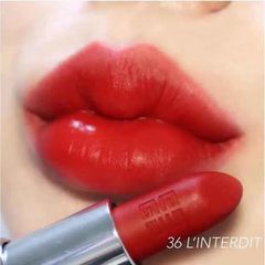 Son Givenchy Le Rouge Deep Velvet Màu 36 Đỏ Tươi Chính Hãng - Đôi Môi Rạng Rỡ, Sang Trọng, Thoải Mái, Độ Bám Màu Tuyệt Vời