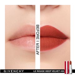 Son Givenchy Le Rouge Deep Velvet Màu N35 Cam Cháy - Dưỡng Ẩm, Độ Bám Lâu, Chất Son Mềm Mượt, Phù Hợp Với Tất Cả Trang Phục