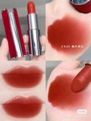 Son Givenchy Le Rouge Deep Velvet Màu N35 Cam Cháy - Dưỡng Ẩm, Độ Bám Lâu, Chất Son Mềm Mượt, Phù Hợp Với Tất Cả Trang Phục