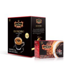 Combo Cà Phê Hòa Tan Espresso KING COFFEE 100 Gói x2.5g & Cà Phê Đen KING COFFEE 15 Gói x2g - Hương Vị Đậm Đà Hảo Hạng