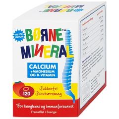 Viên nhai Borne Mineral New Nordic (120 viên) - Hỗ trợ tăng chiều cao và phòng ngừa còi xương cho trẻ em từ 3 tuổi trở lên