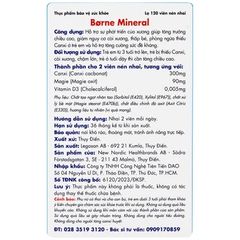 Viên nhai Borne Mineral New Nordic (120 viên) - Hỗ trợ tăng chiều cao và phòng ngừa còi xương cho trẻ em từ 3 tuổi trở lên
