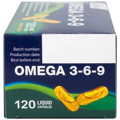 Viên uống Omega 3-6-9 NatureCare - Bổ sung sức khỏe tim mạch, não bộ và mắt - 6 vỉ x 20 viên, giảm nguy cơ xơ vữa động mạch