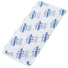 Viên uống Omega 3-6-9 NatureCare - Bổ sung sức khỏe tim mạch, não bộ và mắt - 6 vỉ x 20 viên, giảm nguy cơ xơ vữa động mạch
