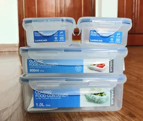 Bộ 4 Hộp Nhựa Đựng Thực Phẩm LocknLock HPL817SC04 -2* 350ml, 800ml, 1L
