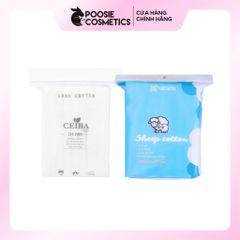 Combo 3 Bịch Bông Tẩy Trang Habaria 234 Miếng - Cotton 100% Siêu Mềm Mại An Toàn Cho Da, Tiện Lợi Sử Dụng Tẩy Trang Và Dưỡng Da