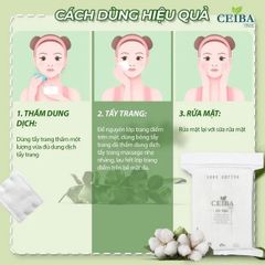 Combo 3 Bịch Bông Tẩy Trang Habaria 234 Miếng - Cotton 100% Siêu Mềm Mại An Toàn Cho Da, Tiện Lợi Sử Dụng Tẩy Trang Và Dưỡng Da