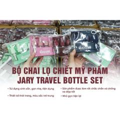 Bộ Chiết Mỹ Phẩm 5 Món Jary Cao Cấp - Túi Du Lịch Trong Suốt Với Thiết Kế Dễ Thương Chống Va Đập, Tiện Lợi Cho Bạn Gái