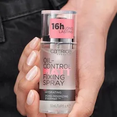 Xịt Khóa Nền Catrice Oil-Control Matt Fixing Spray 16h 50ml - Kiểm Soát Dầu, Giữ Lớp Trang Điểm Lâu Trôi, Thiết Kế Tiện Dụng