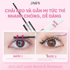Keo Dán Mi 2 Đầu 4 Trong 1 JARY - Keo và Dung Dịch Tẩy Trang Mi An Toàn, Tiện Lợi, Dễ Dàng Sử Dụng cho Mắt Nhạy Cảm