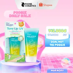 Tinh Chất Chống Nắng Sunplay Skin Aqua Tone Up UV Essence SPF 50+ PA++++ 50g - Nâng Tông Da, Chống Tia UV Cho Da Mặt