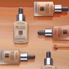 Kem Nền Catrice HD Liquid Coverage 24h 30ml - Che Phủ Cao, Kiềm Dầu, Dưỡng Ẩm, SPF 25, Làn Da Tự Nhiên, Phù Hợp Mọi Loại Da