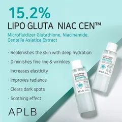Toner APLB Niacinamide Glutathione Lipo Gluta Niac 15.2% 160ml - Sáng Da, Se Khít Lỗ Chân Lông, Dưỡng Ẩm Tự Nhiên
