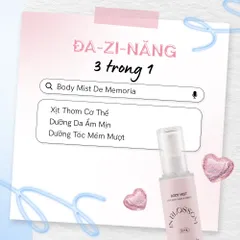 Nước Hoa Dạng Xịt Không Cồn De Memoria 50ml - Body Mist His Shirt 04, Hương Vải Vóc Sạch, Độ Lưu Hương Lên Đến 6 Giờ