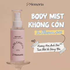 Nước Hoa Dạng Xịt Không Cồn De Memoria 50ml - Body Mist His Shirt 04, Hương Vải Vóc Sạch, Độ Lưu Hương Lên Đến 6 Giờ