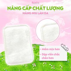 Combo 3 Bịch Bông Tẩy Trang Befou Cotton 252 Miếng - Siêu Mềm Mại, Không Xơ Bông, An Toàn Cho Da