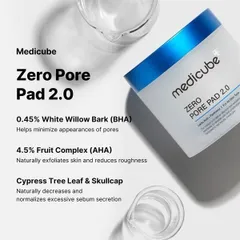 Toner Pad Medicube Zero Pore 2.0 - Se Khít Lỗ Chân Lông, Tẩy Da Chết, Dưỡng Ẩm, 70 Miếng, Chăm Sóc Da Nhạy Cảm