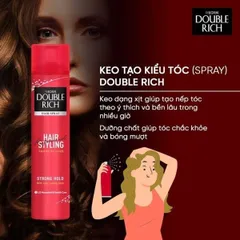 Keo Mousse Xịt Giữ Nếp Tóc Double Rich Professional 170ml - Tạo Kiểu Mượt Mà, Không Bết Dính, Hương Thơm Dễ Chịu