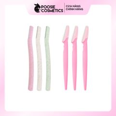 Dao Cạo Tỉa Lông Mày Jary - Set 3 Cái Thép Không Gỉ, Lưỡi Sắc Bén, Thiết Kế Linh Hoạt Dành Cho Phụ Nữ Á Đông