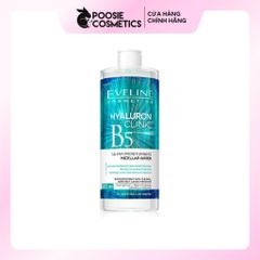 Nước Tẩy Trang Eveline Hyaluron Clinic B5 500ML - Dưỡng ẩm, Xóa sạch trang điểm và bụi bẩn, Phục hồi sức sống cho mọi loại da