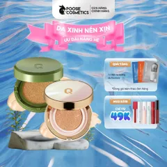 Phấn Nước Glamrr Q Long Wear DD Cushion Vegan - Che Phủ Cao, Chống Nắng SPF50+/PA+++ Cho Da Nhạy Cảm, 24 Giờ Mịn Màng