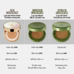 Phấn Nước Glamrr Q Long Wear DD Cushion Vegan - Che Phủ Cao, Chống Nắng SPF50+/PA+++ Cho Da Nhạy Cảm, 24 Giờ Mịn Màng