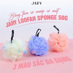 Bông Tắm Xơ Mướp Có Mút Jary Loofah 50g - Làm Sạch Da Sâu, Tẩy Tế Bào Chết Nhẹ Nhàng, An Toàn Cho Da