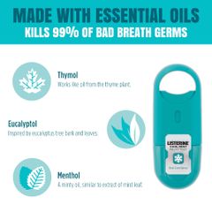 Xịt thơm miệng Listerine Cool Mint Pocketmist 7.7ml - Khử mùi hôi miệng, mang lại hơi thở thơm mát, tiện lợi mang đi mọi nơi