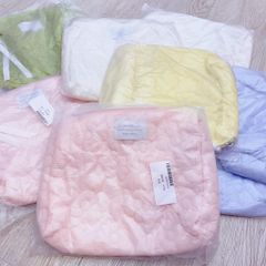 Túi Vải Hoa Đựng Mỹ Phẩm - Túi Makeup Độc Đáo, Chất Liệu Cotton Pha, Dung Tích Lớn, Phù Hợp Đi Du Lịch, Giải Pháp Ngăn Nắp
