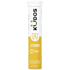 Viên sủi bổ sung Vitamin C Kudos 1000mg hương chanh - Tăng cường sức đề kháng và hỗ trợ sức khỏe hàng ngày (20 viên)