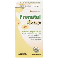 Viên Uống Bổ Sung Vitamin Prenatal One For Life (60 Viên) - Chăm Sóc Sức Khỏe Cho Phụ Nữ Mang Thai Và Sau Sinh