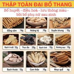 Thập Toàn Đại Bổ Thang - Bồi Bổ Khí Huyết Tăng Cường Sức Khỏe - Hương Vị Thảo Dược Truyền Thống Việt Nam