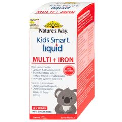 Siro Hỗ Trợ Multivitamin và Sắt Nature's Way Kids Smart Liquid Multi - Tăng Cường Sức Khỏe Trẻ Em Từ 1 Tuổi Trở Lên
