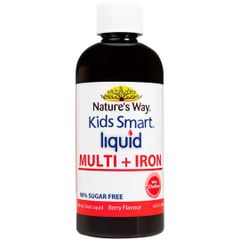 Siro Hỗ Trợ Multivitamin và Sắt Nature's Way Kids Smart Liquid Multi - Tăng Cường Sức Khỏe Trẻ Em Từ 1 Tuổi Trở Lên