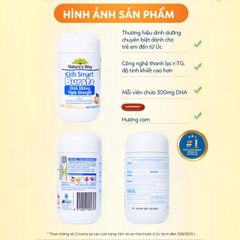 (Có tem) Viên Nhai Nature's Way Kids Smart Bursts DHA 300mg - Bổ Sung Trí Não Và Thị Lực Cho Trẻ 1-11 Tuổi, Vị Cam Ngon Miệng
