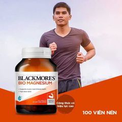 Viên Uống Bổ Sung Magie Blackmores Bio Magnesium 100 Viên - Hỗ Trợ Giảm Chuột Rút, Căng Thẳng, Phục Hồi Cơ Bắp
