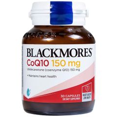 Viên Uống Hỗ Trợ Sức Khỏe Tim Mạch Blackmores CoQ10 150mg - Giúp Chống Oxy Hóa và Duy Trì Năng Lực Tim Mạch Hàng Ngày