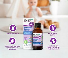 Siro Brauer Hỗ Trợ Tăng Sức Đề Kháng Cho Trẻ Từ 0 Tháng Tuổi, Dạng Dễ Uống, Vitamin và Thảo Mộc Tự Nhiên, 100ml