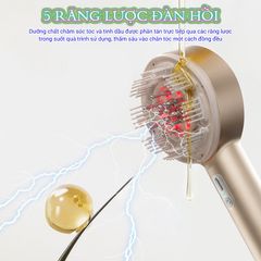 Lược massage da đầu Nikio NK-112 Pro - Công nghệ EMS và hồng ngoại, giúp giảm rụng tóc và thư giãn hiệu quả, chống nước IPX7, dễ mang theo.