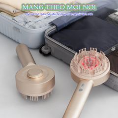 Lược massage da đầu Nikio NK-112 Pro - Công nghệ EMS và hồng ngoại, giúp giảm rụng tóc và thư giãn hiệu quả, chống nước IPX7, dễ mang theo.