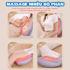 Gối Massage Hồng Ngoại Nikio NK-137 - Đa Năng Pin Sạc, Massage Cổ Vai Gáy, Lưng, Tay Chân, Thư Giãn Bất Cứ Đâu
