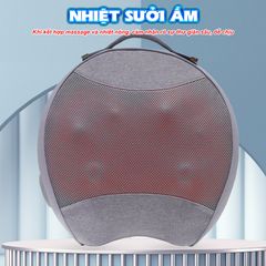 Gối Massage Hồng Ngoại Nikio NK-137 - Đa Năng Pin Sạc, Massage Cổ Vai Gáy, Lưng, Tay Chân, Thư Giãn Bất Cứ Đâu